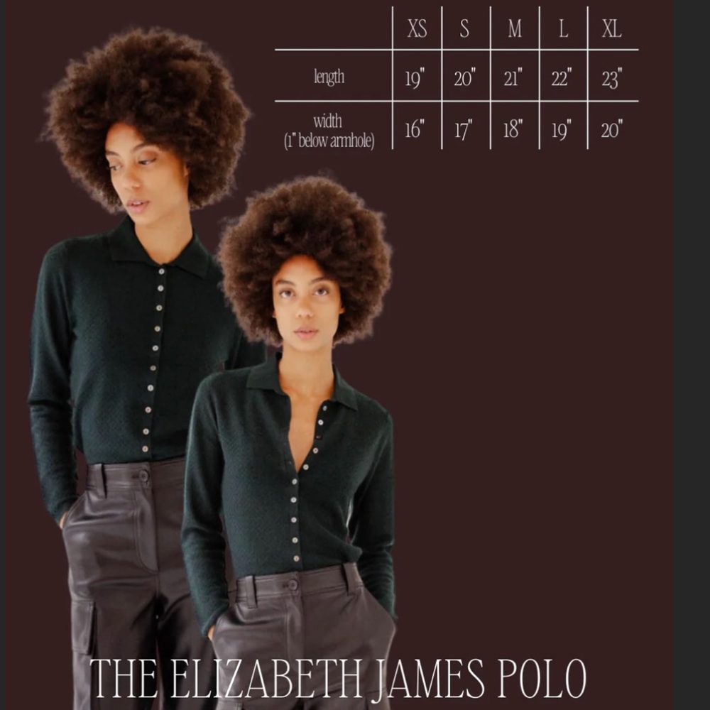Sister Katie Elizabeth James Polo Sweater in Forest, size small